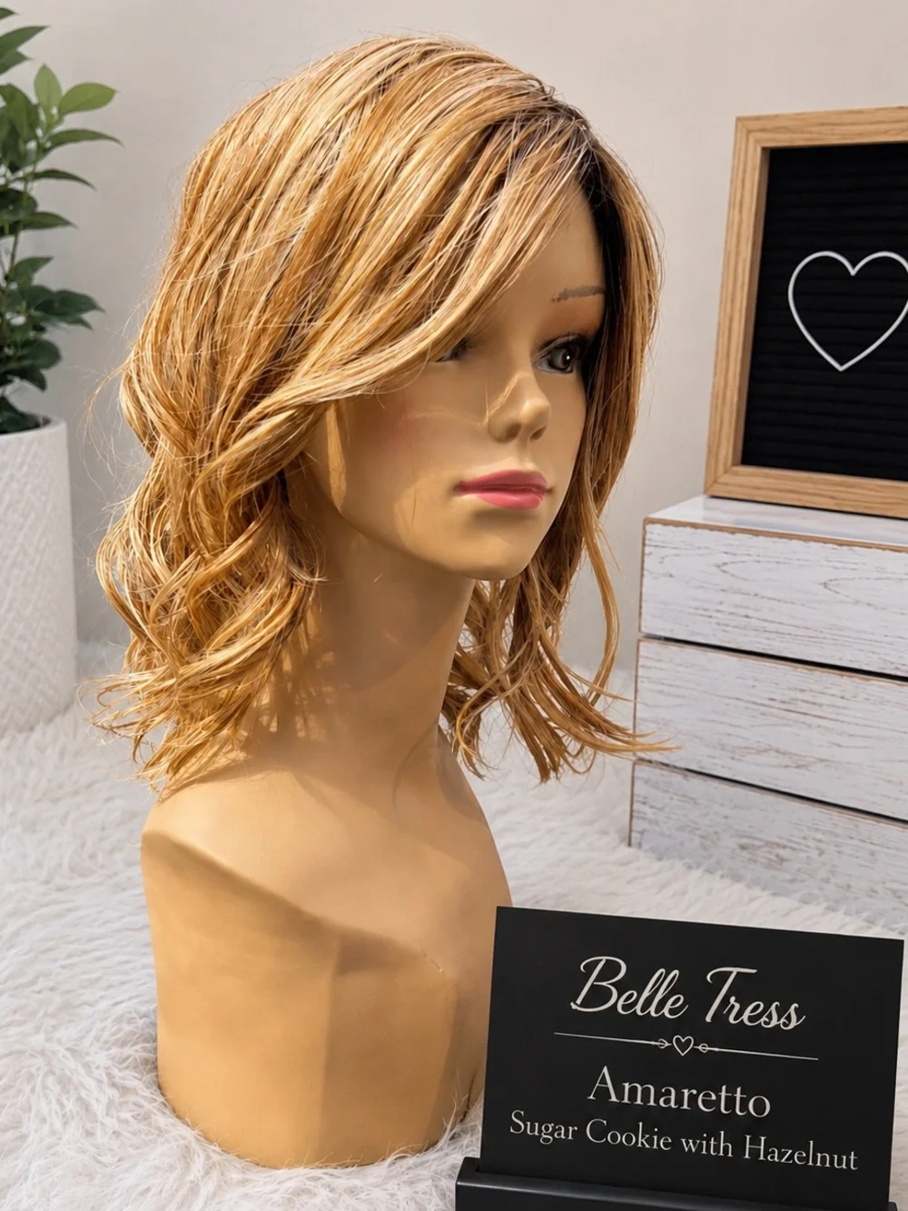 RARE COLOR!! Belle Tress Amaretto E Sugar Cookie Hazelnut Lace Front Wig BT-6034